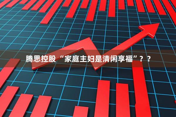 腾思控股 “家庭主妇是清闲享福”？？